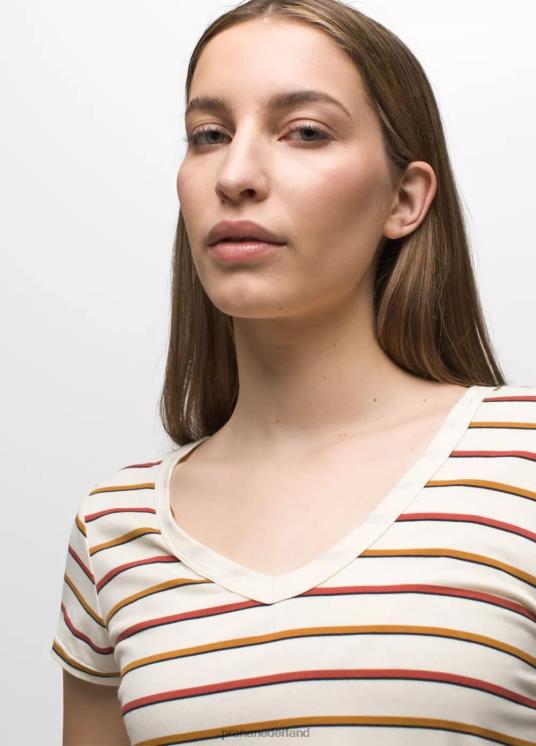 prAna kleding VP06P143 vrouwen foundation 365 top met v-hals canvas streep