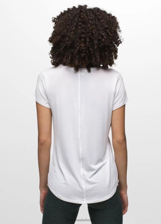 prAna kleding VP06P145 vrouwen foundation 365 top met v-hals wit