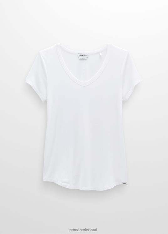 prAna kleding VP06P145 vrouwen foundation 365 top met v-hals wit