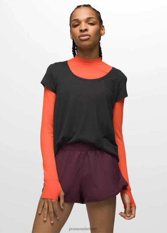 prAna kleding VP06P14 vrouwen gezellig T-shirt met ronde hals zwart