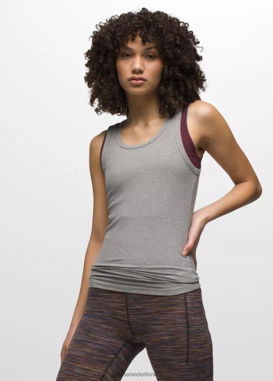 prAna kleding VP06P165 vrouwen funderingsrib tank grijs gemêleerd