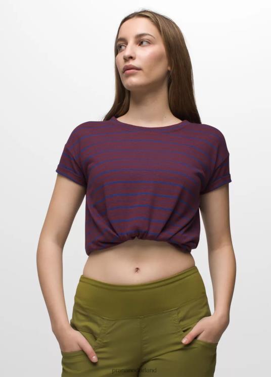 prAna kleding VP06P187 vrouwen gezellig T-shirt moerbei streep