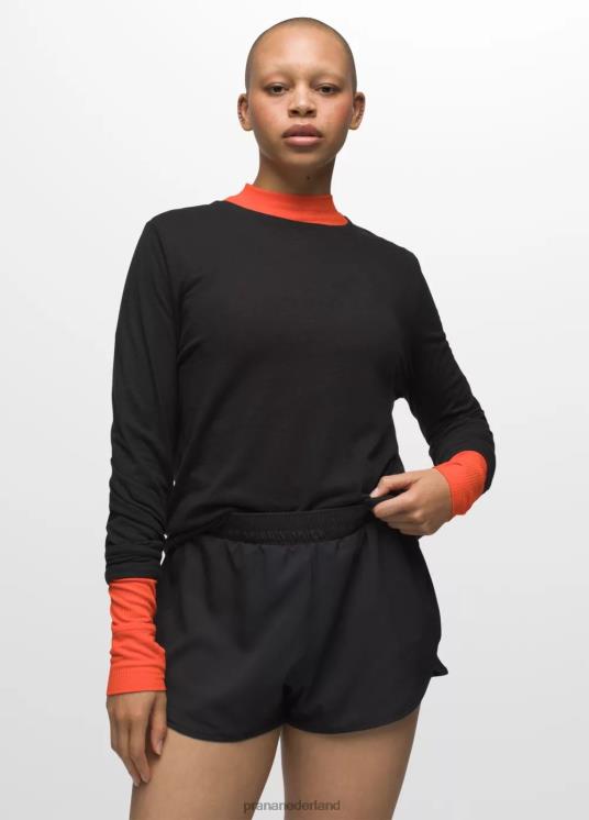 prAna kleding VP06P206 vrouwen gezellig T-shirt met lange mouwen zwart