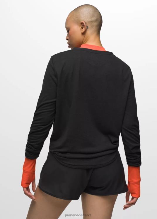 prAna kleding VP06P206 vrouwen gezellig T-shirt met lange mouwen zwart