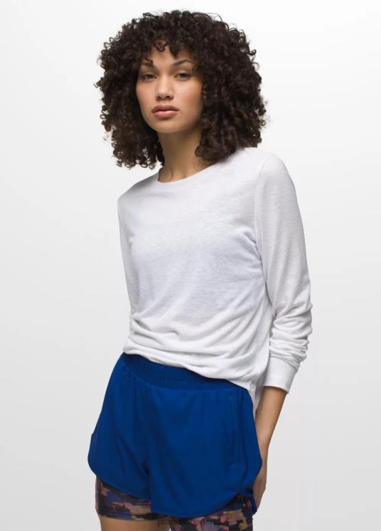 prAna kleding VP06P207 vrouwen gezellig T-shirt met lange mouwen wit