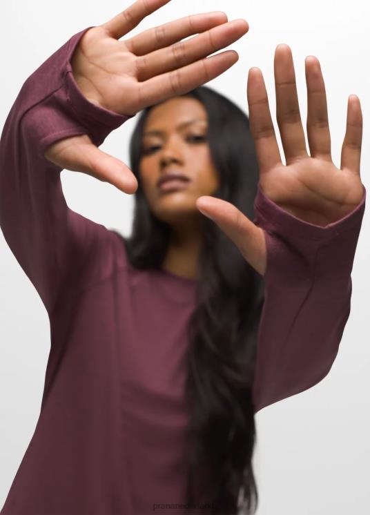 prAna kleding VP06P212 vrouwen Sol Searcher top met lange mouwen moerbei