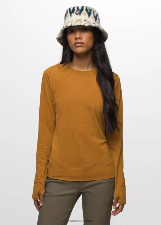 prAna kleding VP06P213 vrouwen Sol Searcher top met lange mouwen gekruid