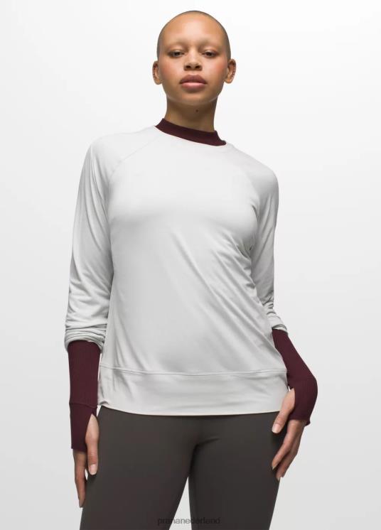 prAna kleding VP06P215 vrouwen Sol Searcher top met lange mouwen zacht wit