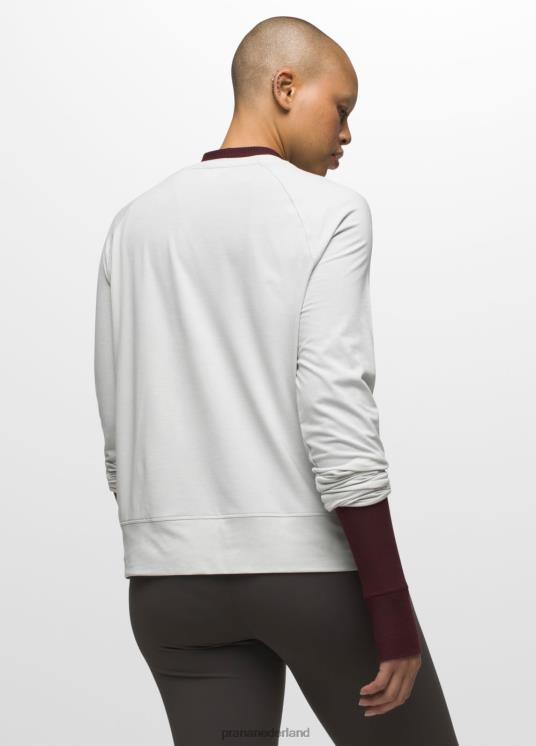 prAna kleding VP06P215 vrouwen Sol Searcher top met lange mouwen zacht wit