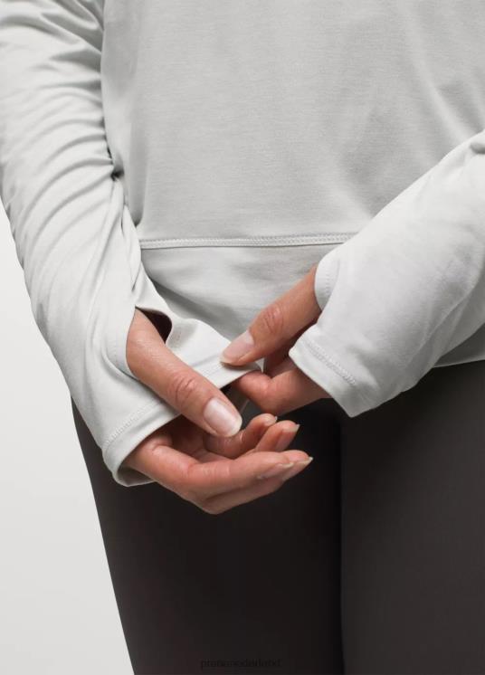 prAna kleding VP06P215 vrouwen Sol Searcher top met lange mouwen zacht wit