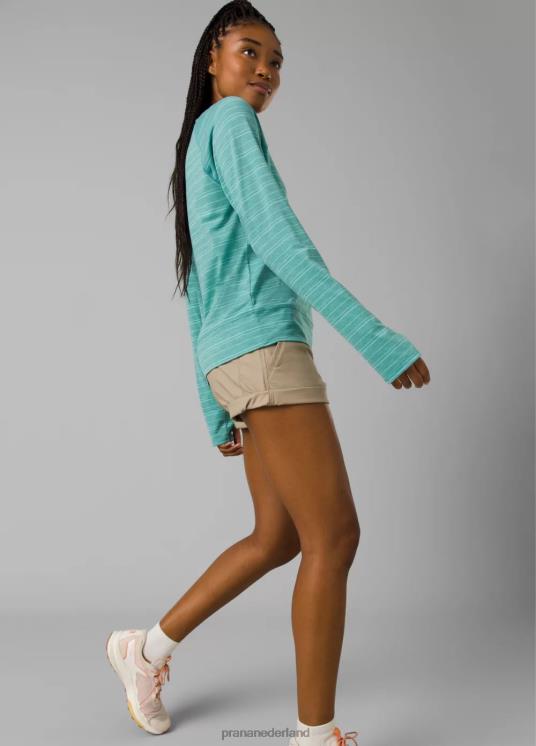 prAna kleding VP06P216 vrouwen Sol Searcher top met lange mouwen baai streep