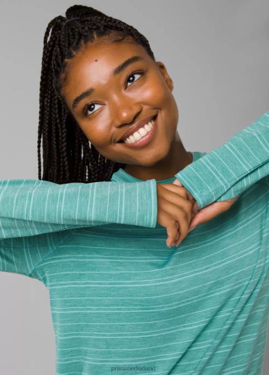 prAna kleding VP06P216 vrouwen Sol Searcher top met lange mouwen baai streep