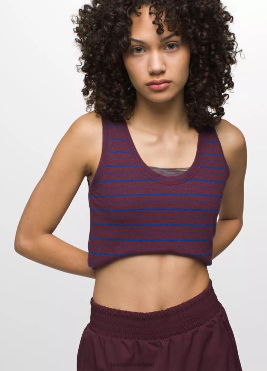 prAna kleding VP06P222 vrouwen gezellige tank moerbei streep