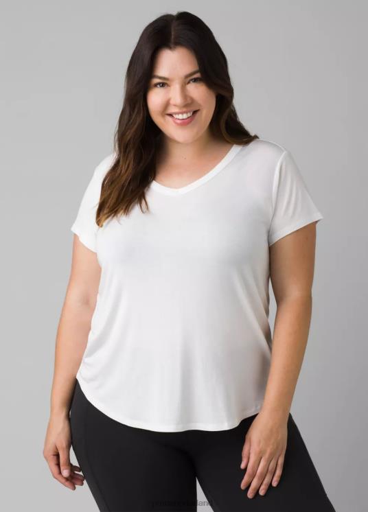 prAna kleding VP06P256 vrouwen foundation 365 top met v-hals plus wit