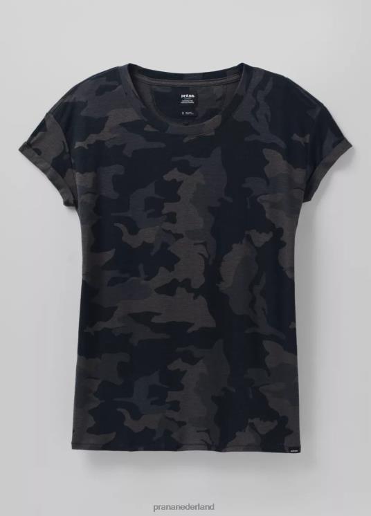 prAna kleding VP06P270 vrouwen gezellig T-shirt plus zwarte camouflage