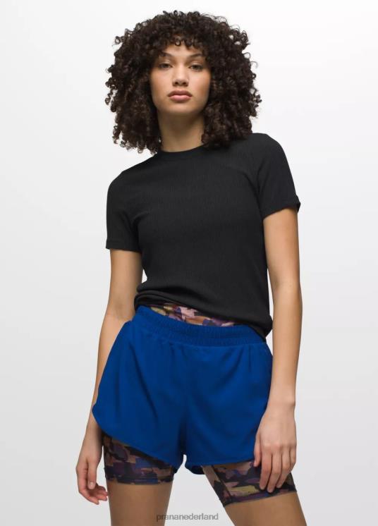 prAna kleding VP06P54 vrouwen foundation rib-T-shirt zwarte heide