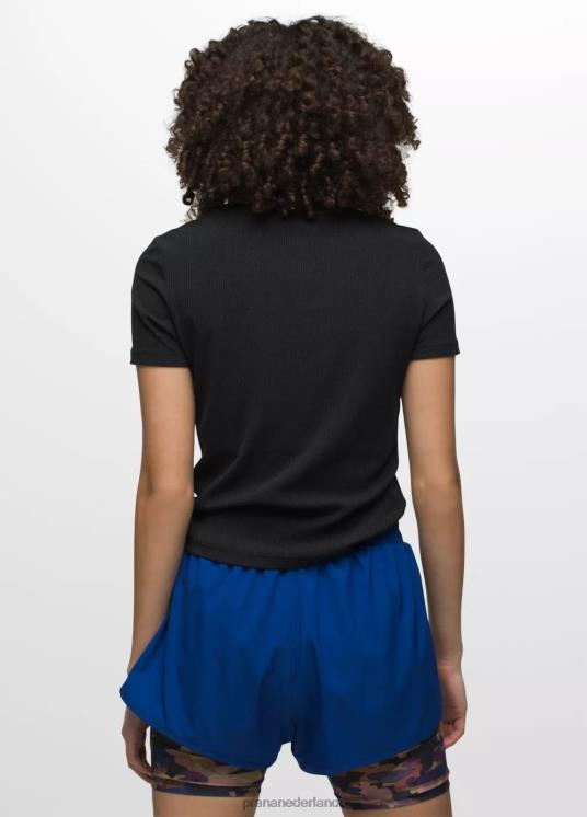 prAna kleding VP06P54 vrouwen foundation rib-T-shirt zwarte heide