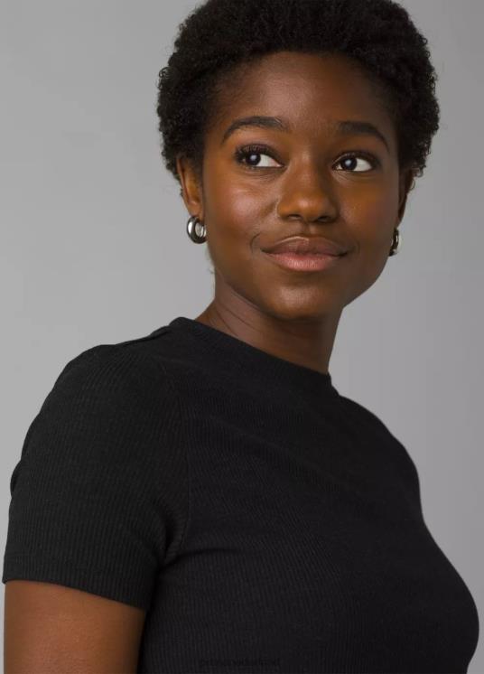 prAna kleding VP06P54 vrouwen foundation rib-T-shirt zwarte heide