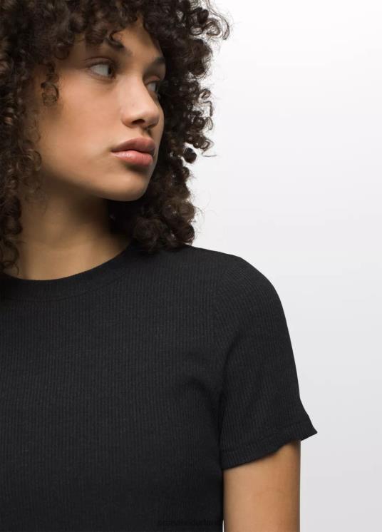 prAna kleding VP06P54 vrouwen foundation rib-T-shirt zwarte heide