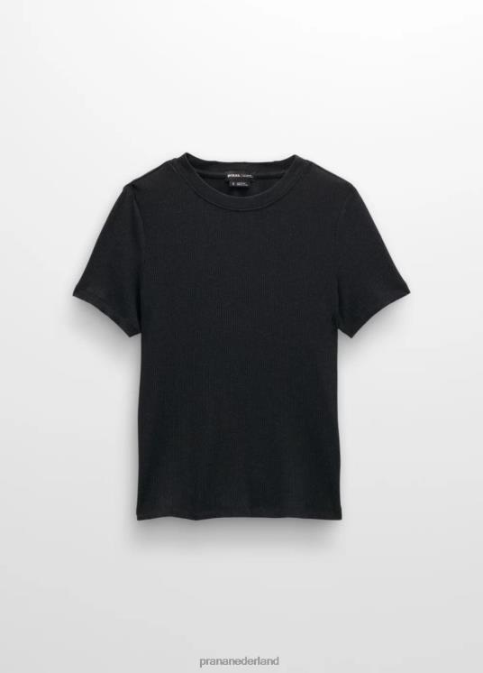 prAna kleding VP06P54 vrouwen foundation rib-T-shirt zwarte heide