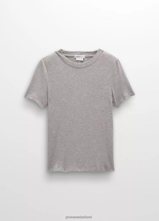 prAna kleding VP06P55 vrouwen foundation rib-T-shirt grijs gemêleerd