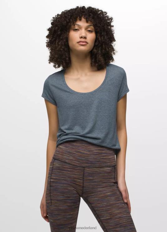 prAna kleding VP06P9 vrouwen gezellig T-shirt met ronde hals verweerde blauwe heide