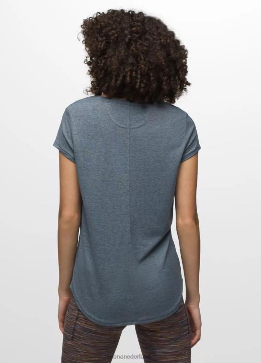 prAna kleding VP06P9 vrouwen gezellig T-shirt met ronde hals verweerde blauwe heide