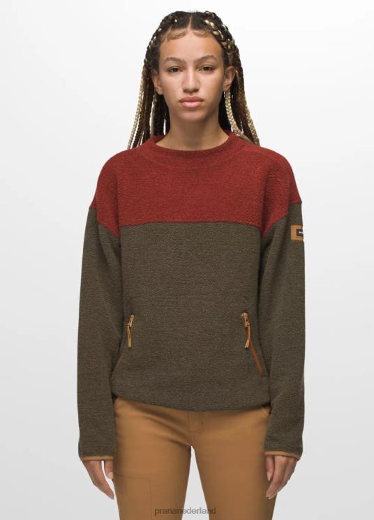 prAna kleding VP06P130 vrouwen incrediwool-crew leigroen blok