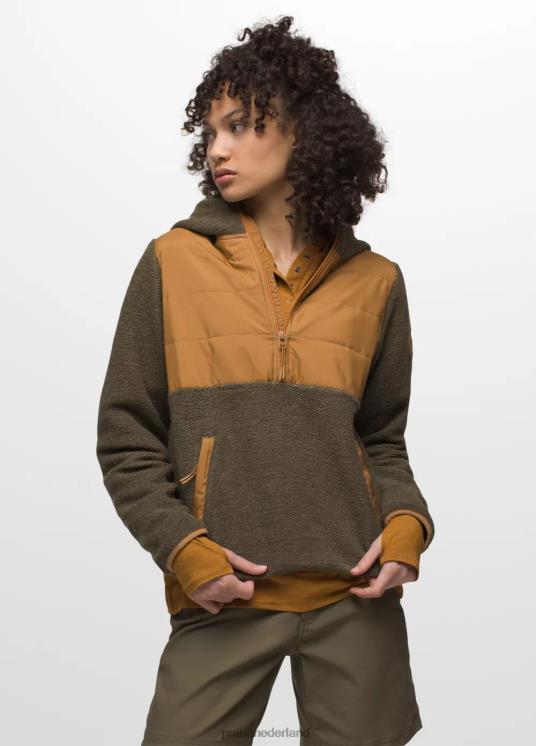 prAna kleding VP06P139 vrouwen incrediwool 1/2 ritssluiting leigroen blok