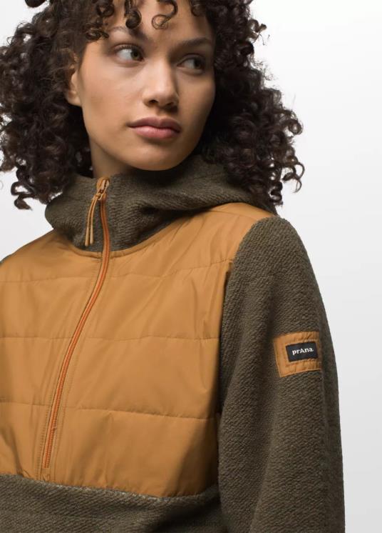 prAna kleding VP06P139 vrouwen incrediwool 1/2 ritssluiting leigroen blok