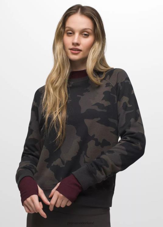 prAna kleding VP06P18 vrouwen gezellig sweatshirt zwarte camouflage