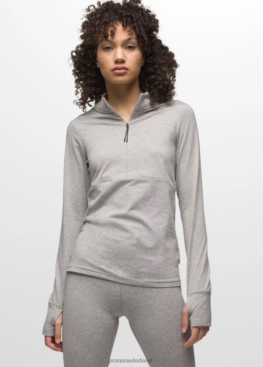 prAna kleding VP06P65 vrouwen ijsstroom halve ritssluiting grijs gemêleerd