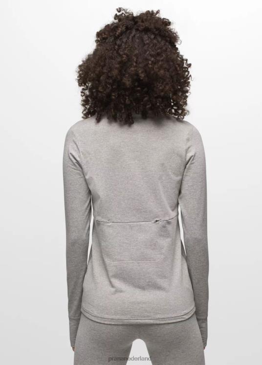 prAna kleding VP06P65 vrouwen ijsstroom halve ritssluiting grijs gemêleerd