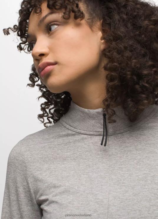 prAna kleding VP06P65 vrouwen ijsstroom halve ritssluiting grijs gemêleerd
