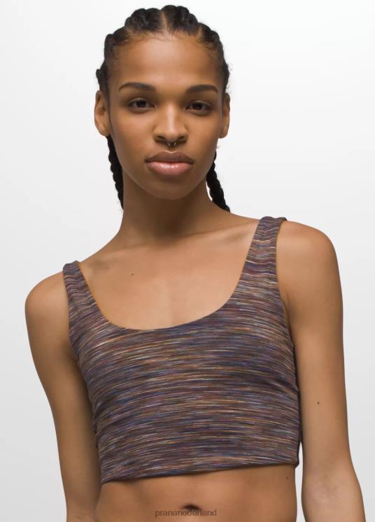 prAna kleding VP06P127 vrouwen Omkeerbare croptop van Luxara gekruide/moerbei spacedye