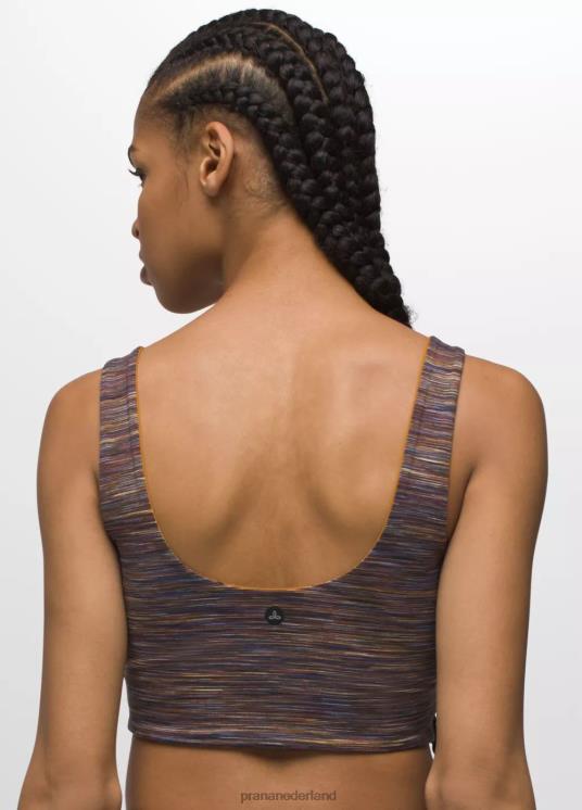prAna kleding VP06P127 vrouwen Omkeerbare croptop van Luxara gekruide/moerbei spacedye