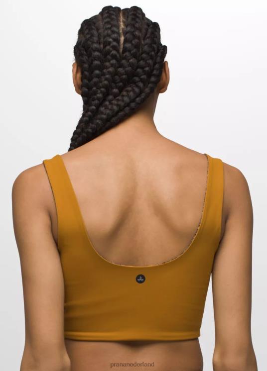 prAna kleding VP06P127 vrouwen Omkeerbare croptop van Luxara gekruide/moerbei spacedye