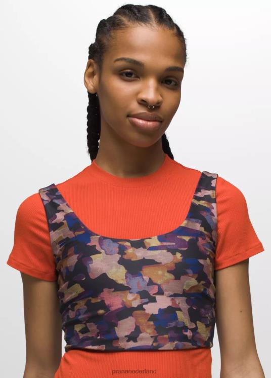 prAna kleding VP06P128 vrouwen Omkeerbare croptop van Luxara val roes/donker ijzer