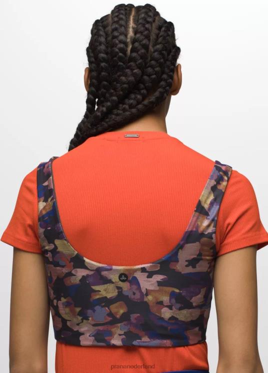 prAna kleding VP06P128 vrouwen Omkeerbare croptop van Luxara val roes/donker ijzer