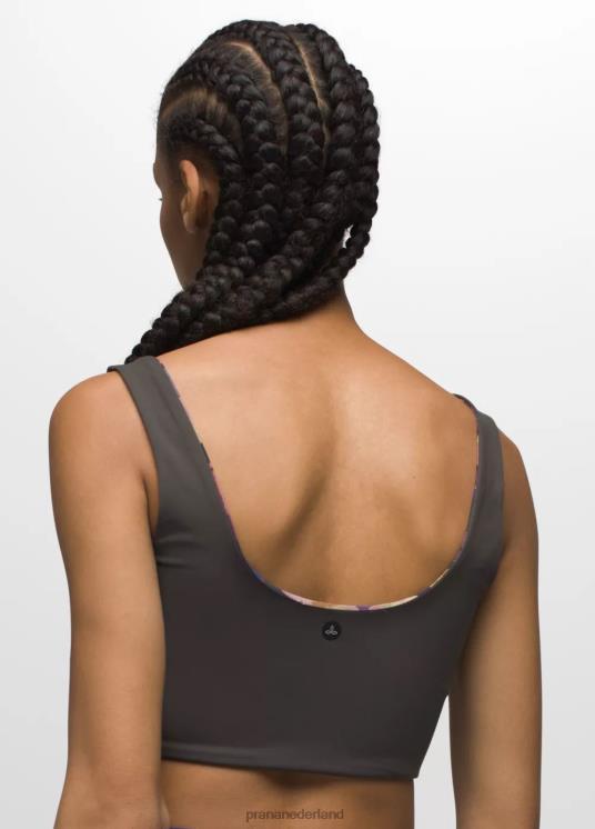 prAna kleding VP06P128 vrouwen Omkeerbare croptop van Luxara val roes/donker ijzer