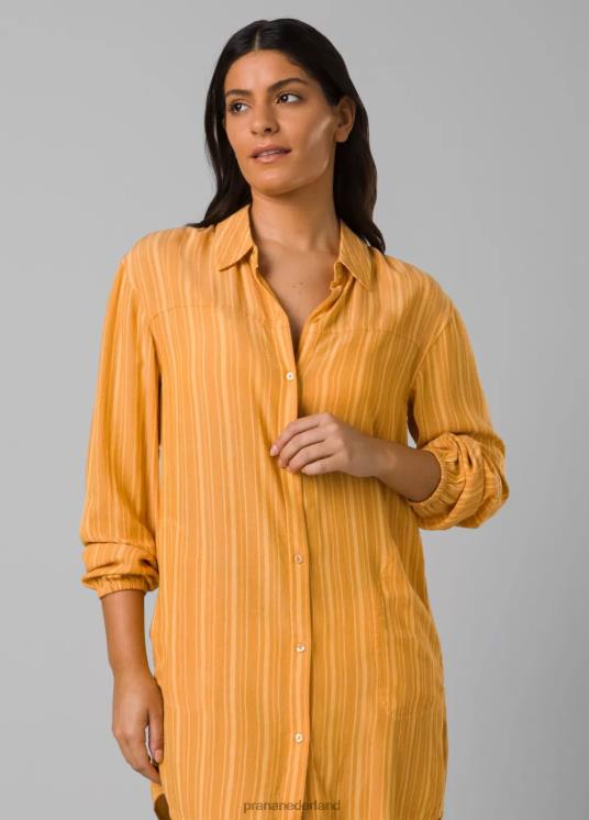 prAna zwemmen VP06P612 vrouwen Fernie overhemd diepe zonnewendestreep