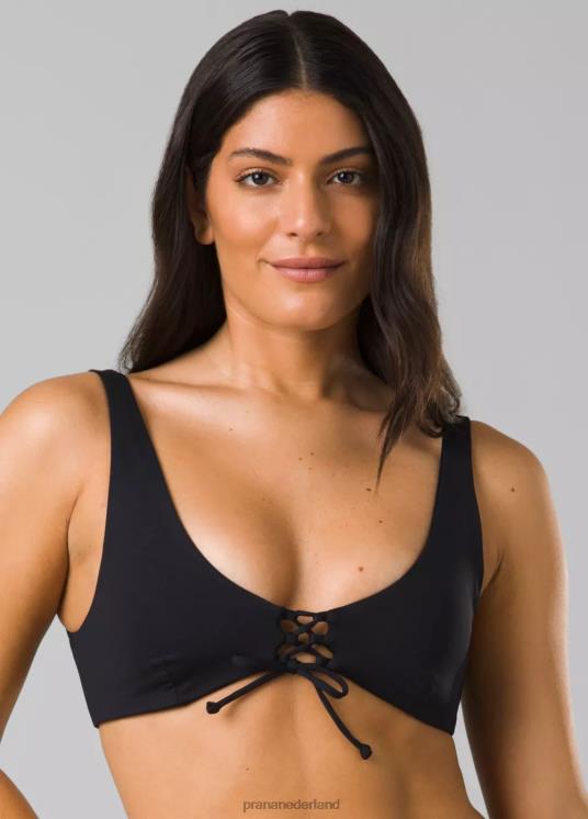 prAna zwemmen VP06P616 vrouwen robijnrode strandtop zwart